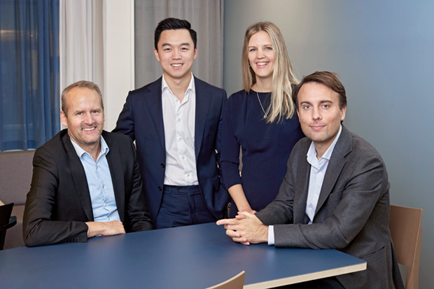 AP4 global equities team: Pontus Lidbrink, head of Thematic Strategies & Implementation, William Gan, Junior Analyst, Julia Ripa, Quantitative Analyst, and Fredrik Skoglund, Portfolio Manager