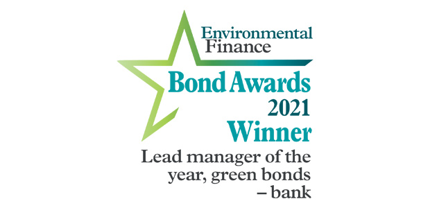 Lead manager of the year, green bonds - bank: Crédit Agricole CIB