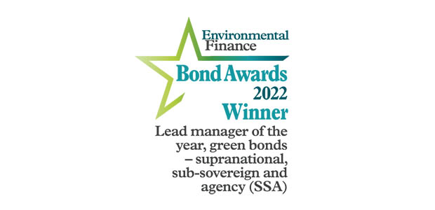 Lead manager of the year, green bonds - supranational, sub-sovereign and agency: TD Securities