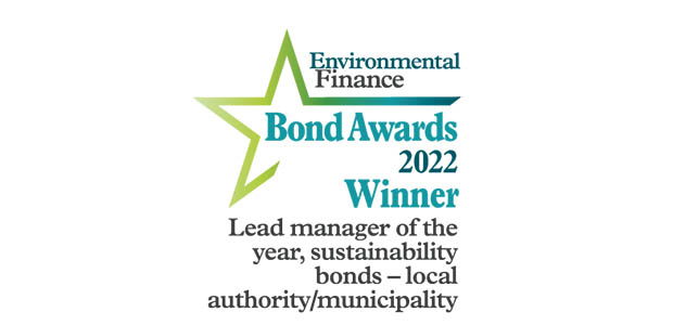 Lead manager of the year, sustainability bonds - local authority/municipality: Crédit Agricole CIB