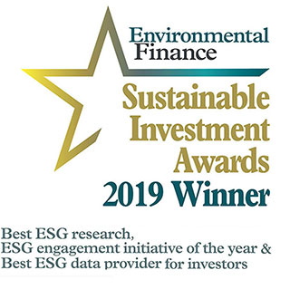 Best ESG Research; ESG Engagement Initiative of the Year; Best ESG data provider for investors (Joint winner) - Sustainalytics