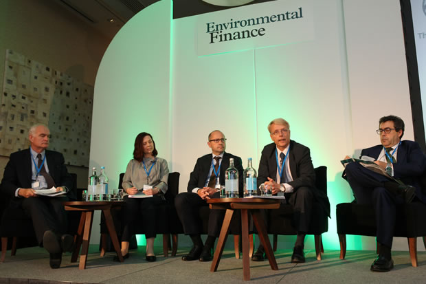 L - R: Philip Brown, Citi Global Markets; Elena Panomarenko, IFC Treasury - Funding; Dennis Haring, ING; Carl-Henrik Arosenius, Kommuninvest; Jesus Martinez Perez, Iberdrola