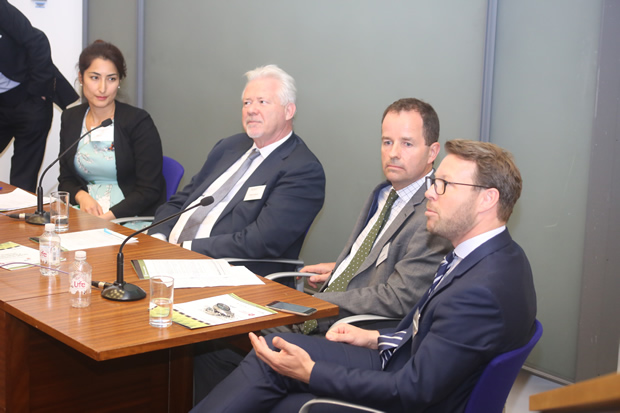 L - R: Meryam Omi, L&G IM; David Brand, New Forests; Pat Snowdon, Forestry Commission; Adrian Rimmer, Climate Markets and Investment Association