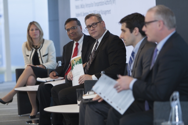 L - R: Amy Liane West, TD Securities; Anadi Jauhari, EEEIG; Patrick J. McCoy, MTA; Michael Ferguson, S&P Global; Stephen M. Liberatore, TIAA-CREF AM