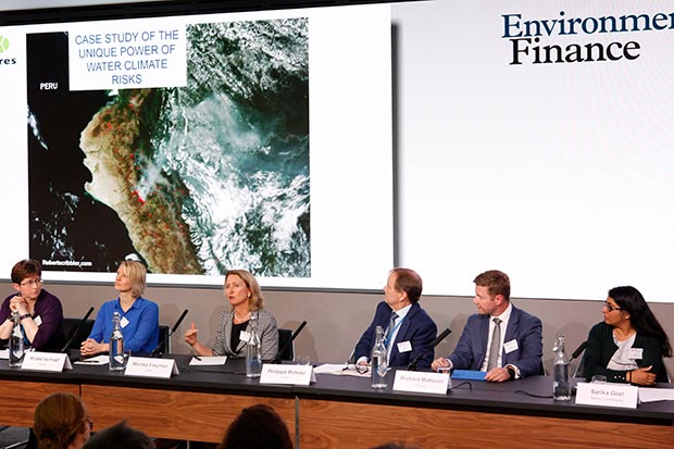 L - R: Faith Ward, Environmental Agency Pension Fund; Kristel Verhoef, Actiam; Monika Freyman, Ceres; Philippe Rohner, Pictet; Richard Mattison, Trucost; Sarika Goel, Mercer Investments