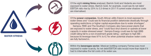 It has currently been applied to 24 companies spread equally across three water-intensive sectors - power utilities, beverages and mining.